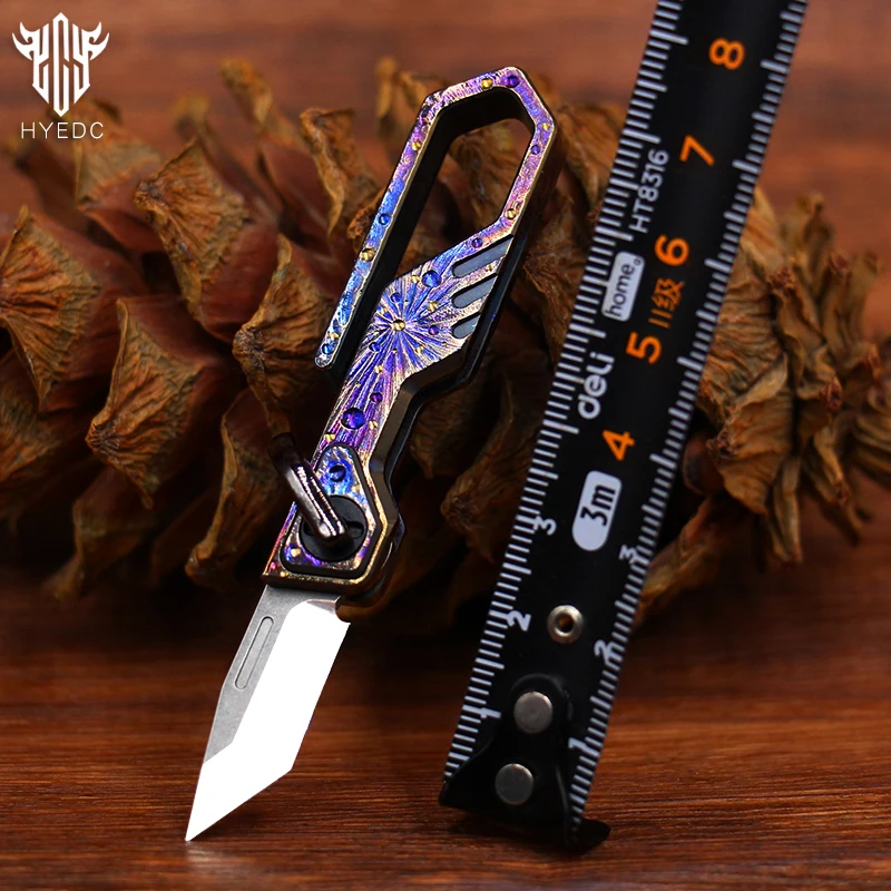 Star Sky Portachiavi Multifunzionale M390 Coltello Pieghevole Tascabile In Lega Di Titanio Mini Outdoor Camping Survival Portable Edc Tool