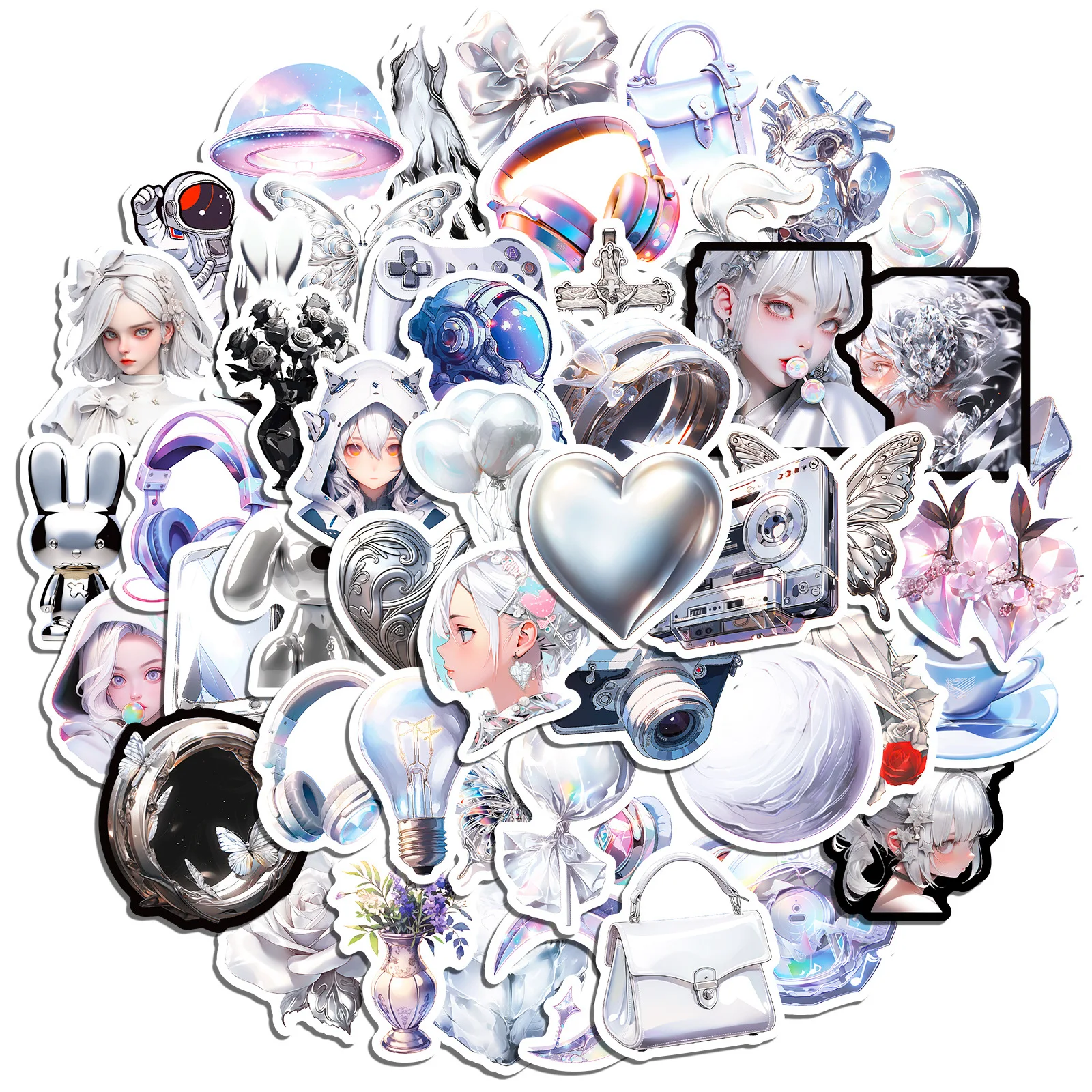 

50pcs Korean Style Stickers Notebook Laptop Car Sticker Stationery Scrapbooking Phone Case Skateboard Kids Toys Cool Gadgets
