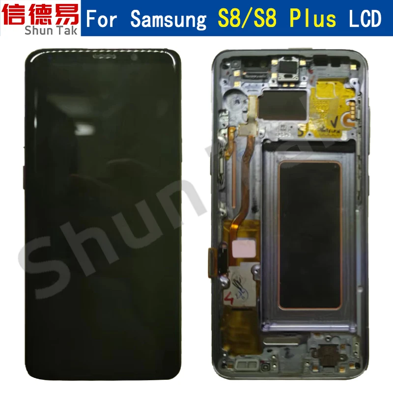 

Original Display For Samsung Galaxy S8 G950 G950F S8 Plus G955 G955f Lcd With Frame Display Touch Screen Digitizer Repair Parts