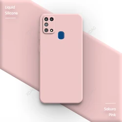 Elegant Soft Liquid Silicone Classic Back Cover in Simple Design - Samsung M31 (Sakura Pink)