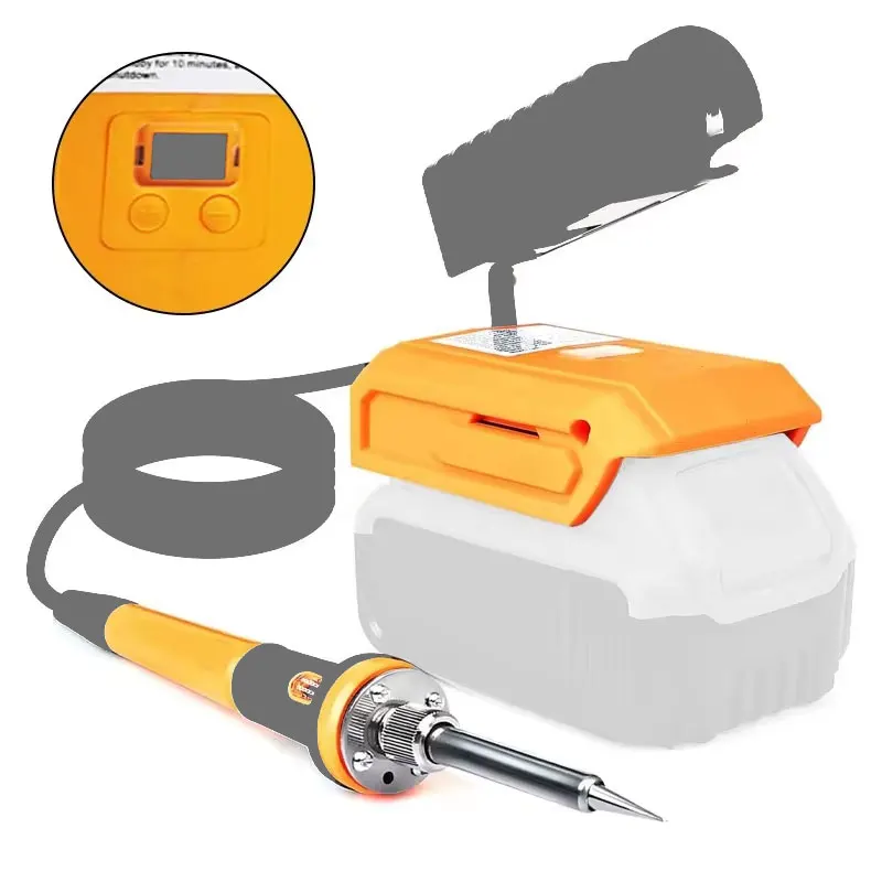 Für Dewalt 18V 20V Batterie Schnurloser elektrischer Lötkolben Schweißwerkzeug 300-500 ℃ Temperatur einstellbar, schnelles Aufheizen