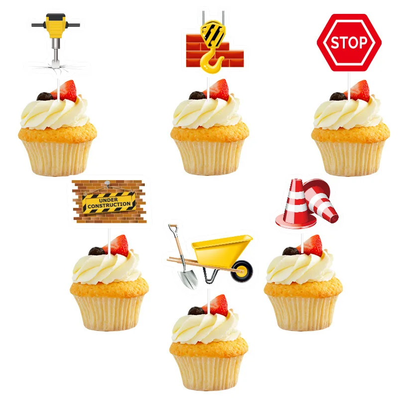 Alles Gute zum Geburtstag Banner Bau Party Dekorationen Zubehör für Jungen Bau Geburtstag Banner Bagger Muldenkipper Traktor – Detail 7