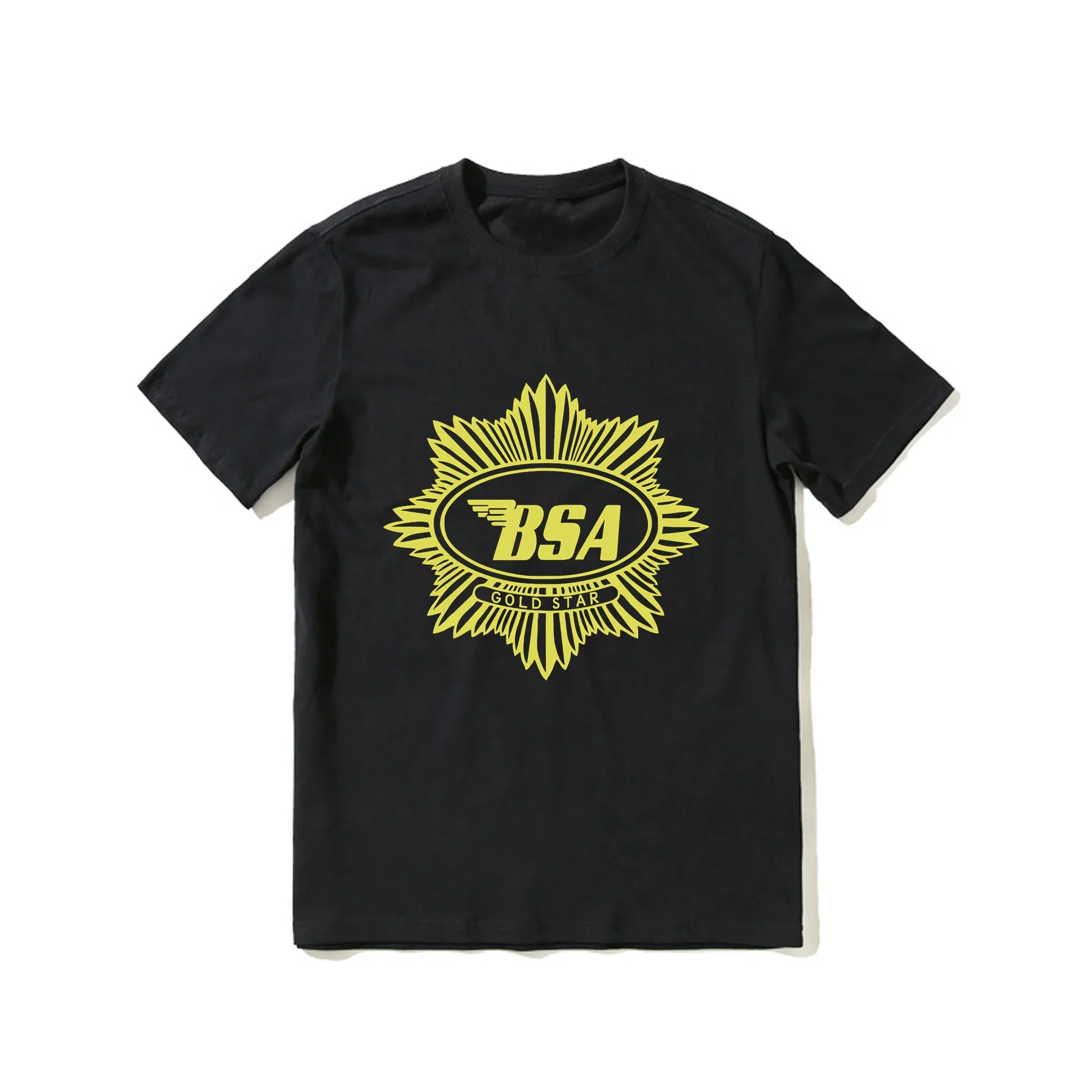 

2023 Hot Sale Summer 100% Cotton BSA Distressed Effect Vintage Style Motorcycle T Shirt Men Cool Tee Hip Hop Streetwear T-shirt