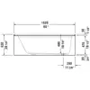60x30 White Acrylic Bathtub with Tile Flange and Adjustable Feet Included 4