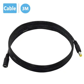 표준 DC12V 전원 연장 케이블 3 m/10FT 잭 소켓, 5.5mm x 2.1mm 수 플러그 연장 코드 12V CCTV 카메라 용