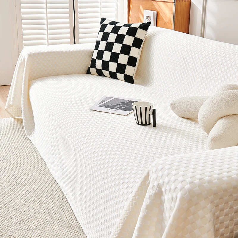 

Modern Luxury Throw Blanket, Cotton Sofa Cover, Dust and Anti-Cat Scratch Protection, Carpet, Single, Full, Four Season