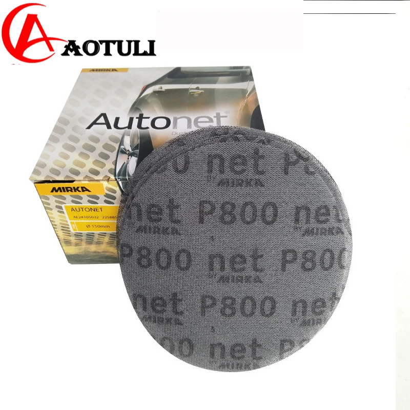 MIRKA Sandpaper Mesh Disc 6 Inch 150 mm Aluminum Oxide Dust-Free And Anti-Blocking Abrasive Car Surface Sanding
