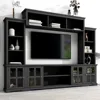 Modern TV Stand Storage Media Console Entertainment Center, Entertainment Wall Unit with Bridge, Modern TV Console Table 1