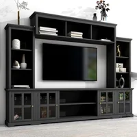 Modern TV Stand Storage Media Console Entertainment Center, Entertainment Wall Unit with Bridge, Modern TV Console Table 1