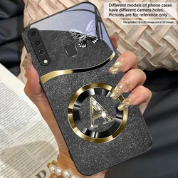 Gold Letter A Badge Glass Phone Case - Galaxy A8s (BLH - BLH2603071)