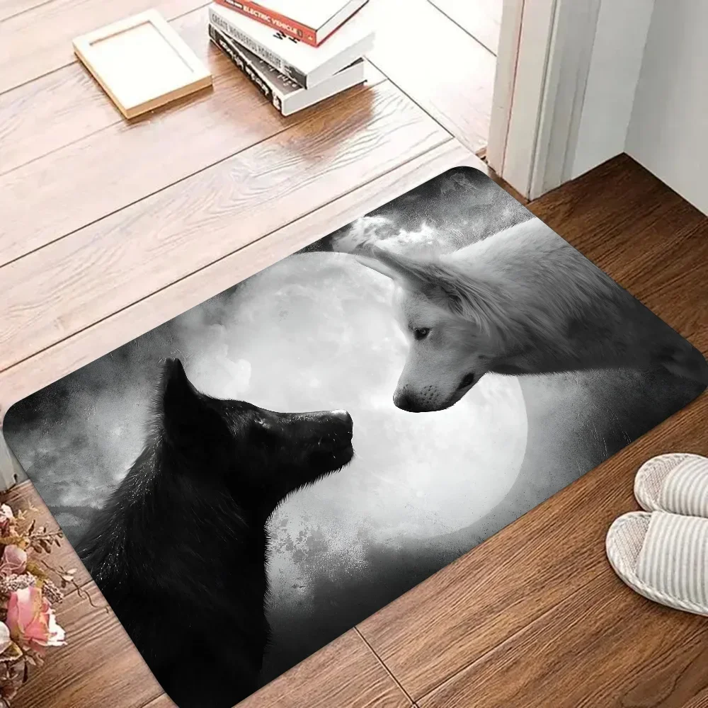 1PC Wolf Floor Mats Door Mats Household Carpets Foot Mats Kitchen And Bathroom Absorbent Non-slip Mats Home Decoration Carpets 4