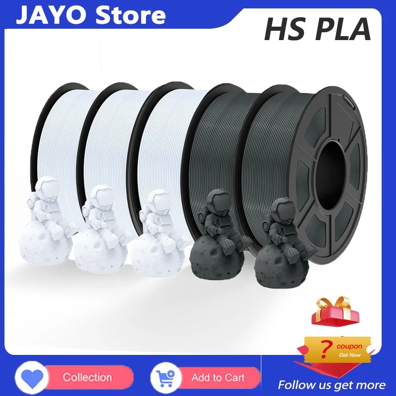 

JAYO HS PLA Filament 1.75mm High Speed PLA 3d Printer Filament 1.1KG For Bambu FDM 3D Printer Neatly Wound 3D Printing Materials