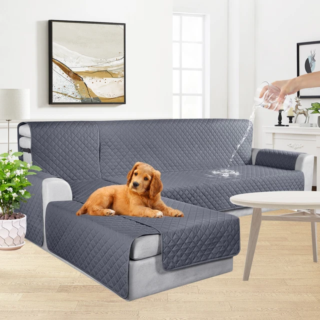 Sectional Couch Covers L Shape Sofa Cover for Dogs Reversible Sofa