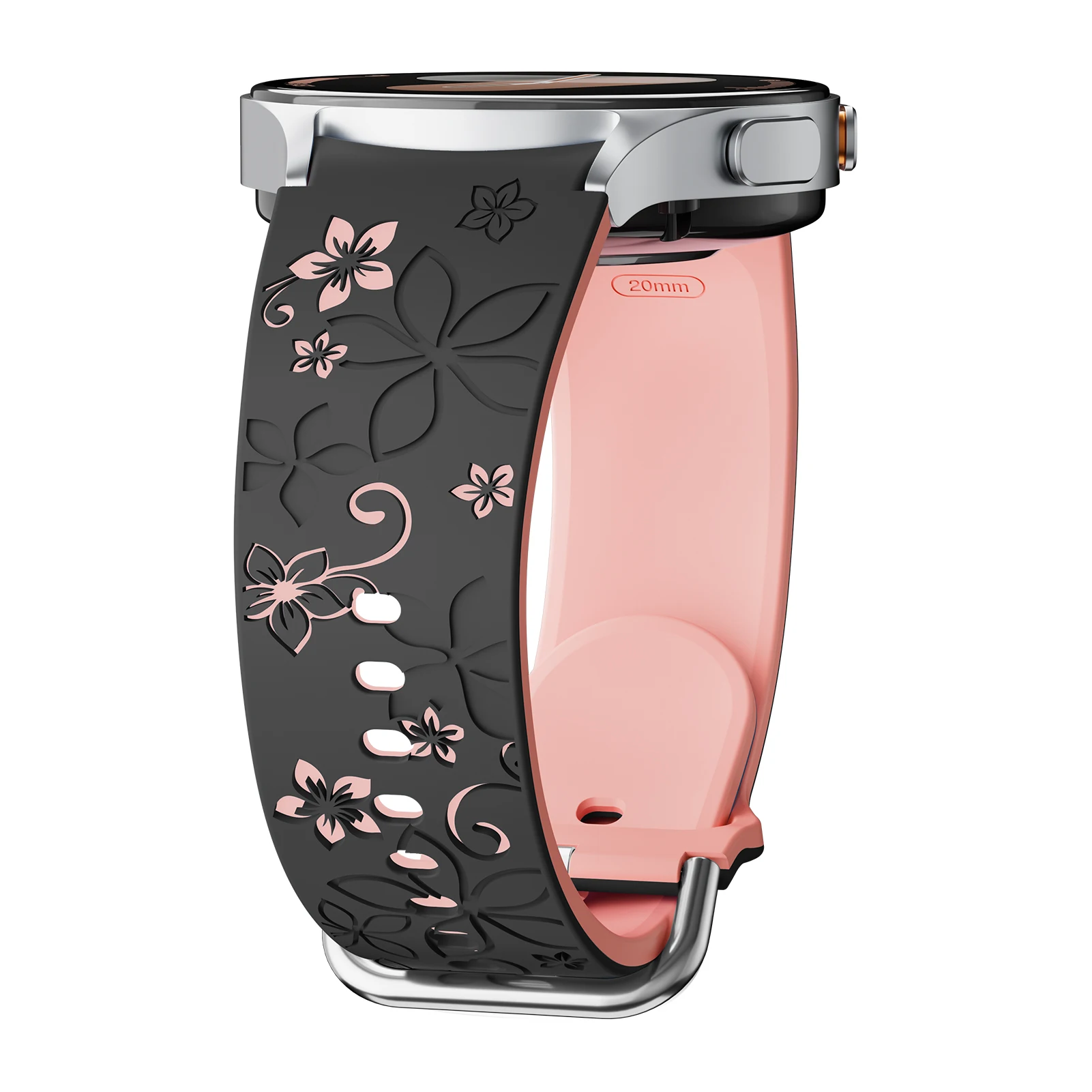 Engraved Silicone Sport Strap - No Gaps Design, Universally Adjustable