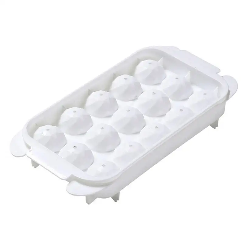 

Circle Ice Cube Tray 15-grid Round Ice Cube Tray With Lid Making Sphere Ice Chilling Cocktail Whiskey Tea & Coffee Ice Ball