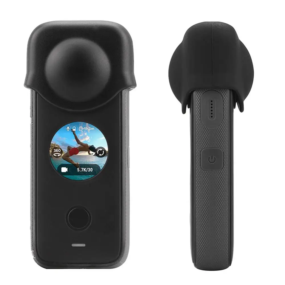 휴대용 카메라 보호 프레임, 유연한 내구성, 인스타 360 X2 보호 커버, 블랙, 2 개