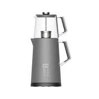 Hotsy 1.7L+1L Double Layer Glass&Stainless Kettle Electric Tea Maker with Digital Temperature Control for Home Office Commercial 1
