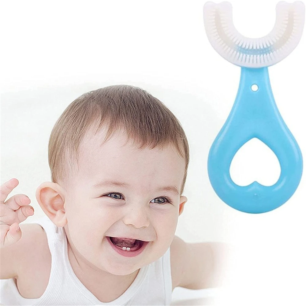 Toothbrush Children 360 Degree U-shaped Child Toothbrush Teethers Brush Silicone Kids Teeth Oral Care Cleaning 15 Toothbrush Children 360 Degree U-shaped Child Toothbrush Teethers Brush Silicone Kids Teeth Oral Care Cleaning
