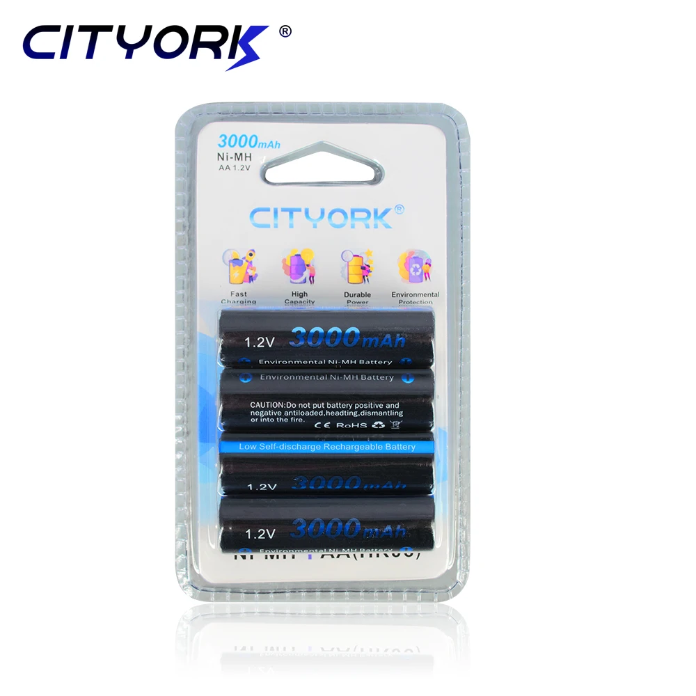 Cityork Aa Battery 100 Original 1.2v Nimh Aa Rechargeable Battery