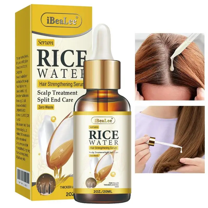 Agua de arroz para el crecimiento del cabello, Serums para el cabello, esencia para el cuidado del cabello, crecimiento más largo, más fuerte, más saludable, más grueso