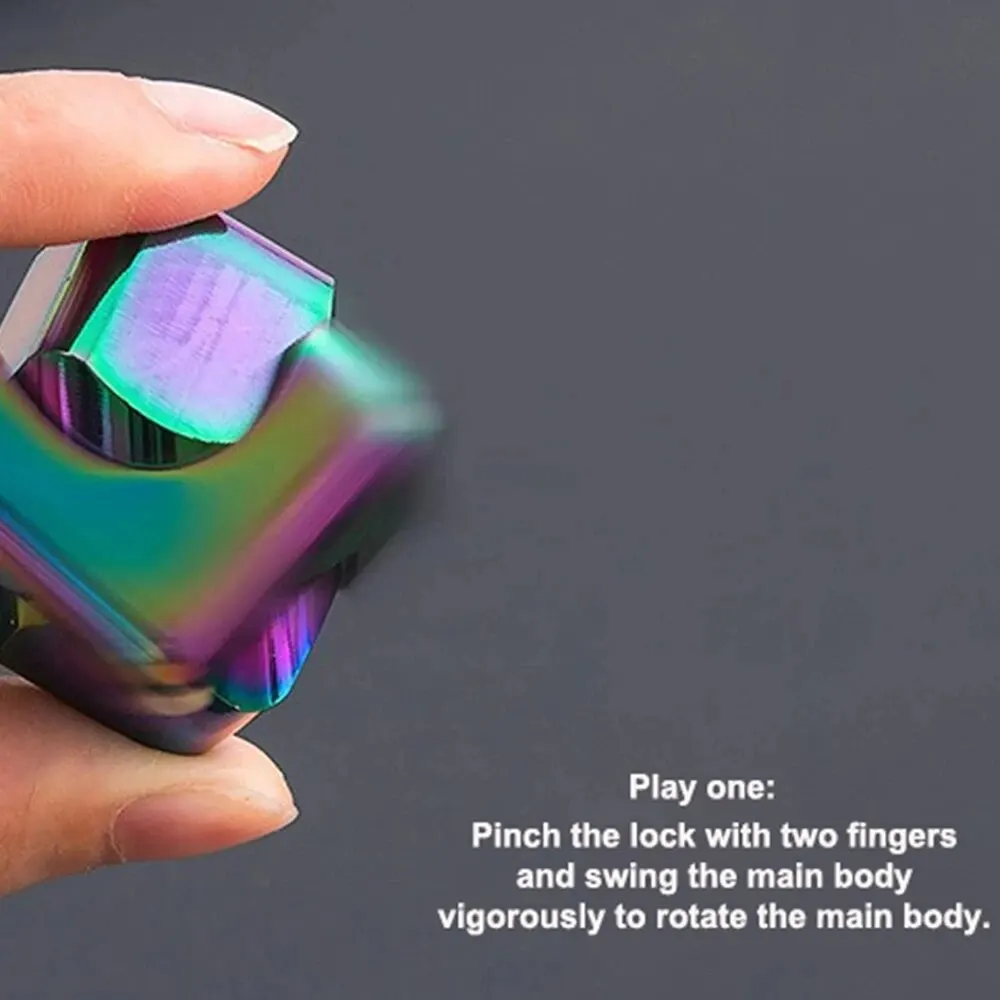 Fidget Spinner Metal Cube Fingertip Spinner Decompression Spinning Tops Anti-Anxiety Toys Hand Fidget Spinner Vent Toys Flipo Flip For Children