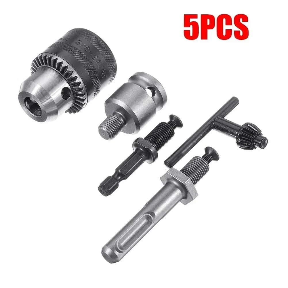 1.5-10mm 3/8-24UNF 드릴 척 세트 전동 렌치 변환 헤드 헥스 포스트 라운드 샹크 포스트 임팩트 드라이버 렌치 연결봉