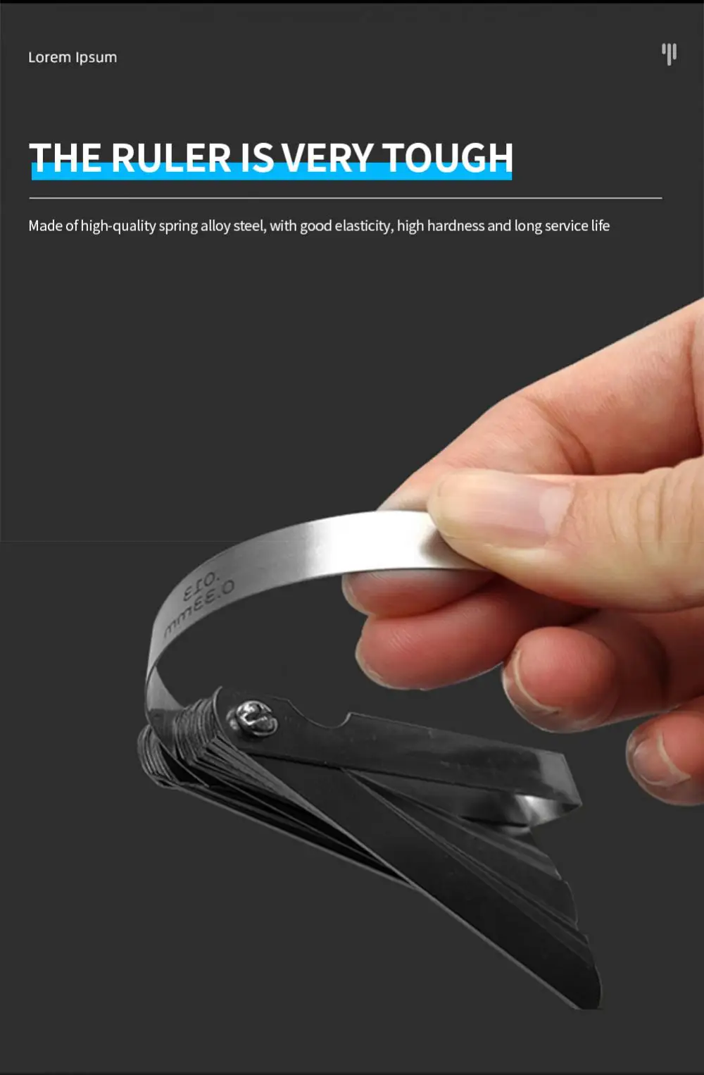 Description Picture 3 of itemTools 32 Blades Metric Feeler Gauge 0.04-0.88mm Thickness Gages Gap Filler Feeler Gauges Woodworking Measuring Tools