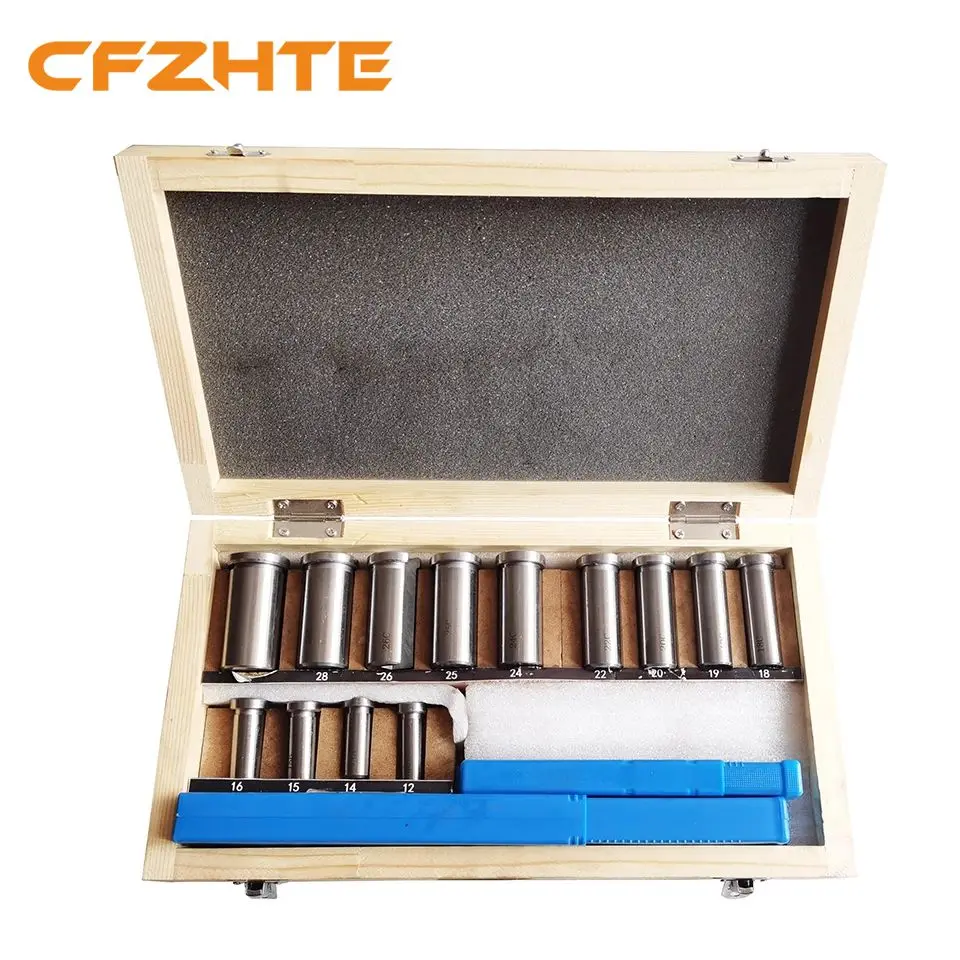 Keyway Broach, 22pcs Set Broaching Tool Bushing Shim Set,Metric System 12-30 HSS Keyway Tool knife for CNC Machine