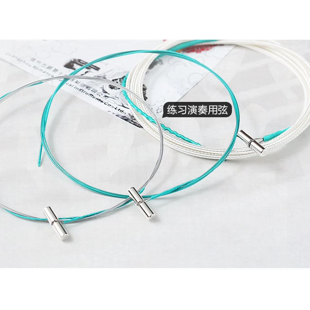 Alice AT80M High Carbon Steel Core Synthetic Silk Silver Plated Copper Alloy Nylon Winding Bright Tone Guzheng Strings