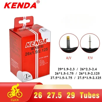 KENDA Camera d'aria per bicicletta MTB Bike 1pc Pneumatici 26 27.5 29 pollici 1.5/1.75 1.9/2.125 2.3/2.4 A/V F/V Ciclismo Tubo interno in gomma butilica