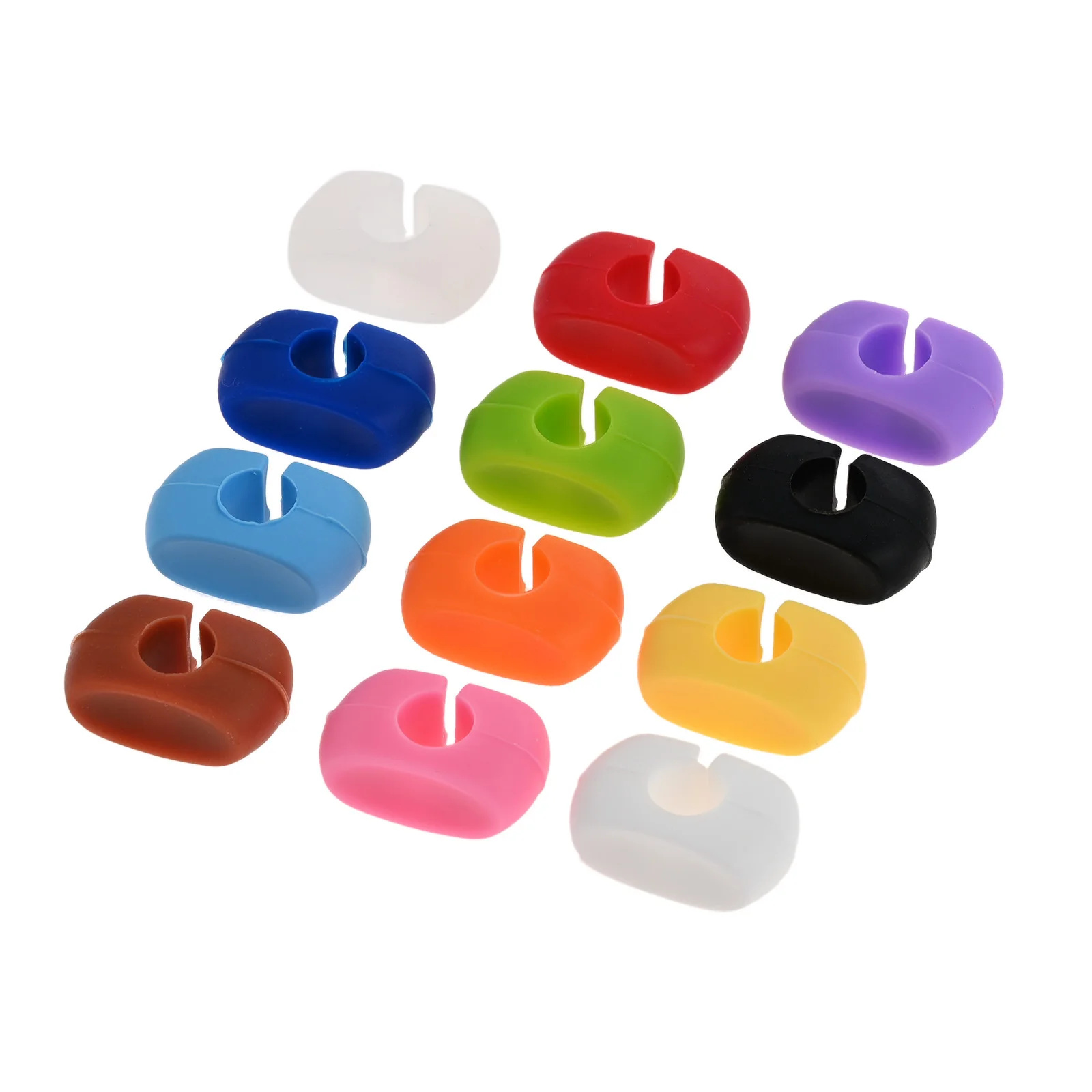 Wine Glass Marker 12Pcs Silicone Wine Cup Markers Glass Identifiers Unique Colorful Drinking Cup Marking Tag for Bar Party Wedding Kitchen Decor