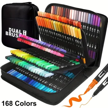 Dual Tip Brush Marker Set 1