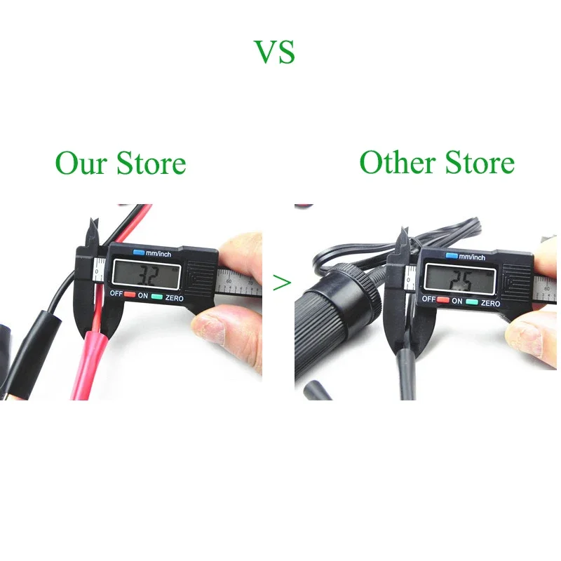 Car Power Socket Adaptor Battery Terminal Clip-on Cigarette Lighter 12v Camping xmas