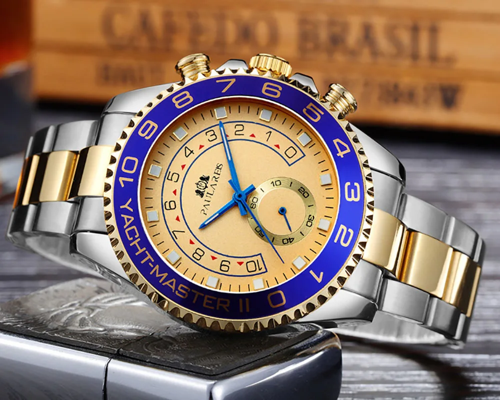 Fashion Casual Mechanical Wristwatches,Big Dial Automatic Wristwatches for Man,Stainless Steel Waterproof Sport Men's Watch - 2
