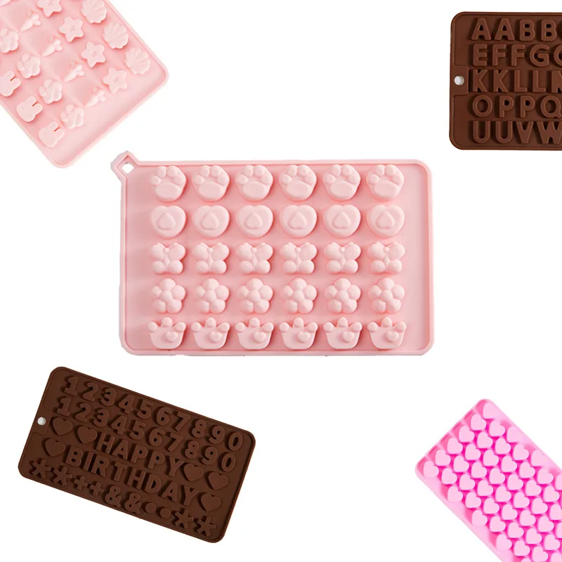 Birthday Candy Mold Chocolate Mold Cheese Qq Sugar Food Grade Silicone Material Dessert Tools Type Model Number Feature