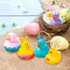 12pcs Easter Rubber Ducks, 2.1Inch Bunny Rubber Duckies Bath Toys for Kids, Assorted Duck Bulk, Basket Stuffers and Party Favors 4