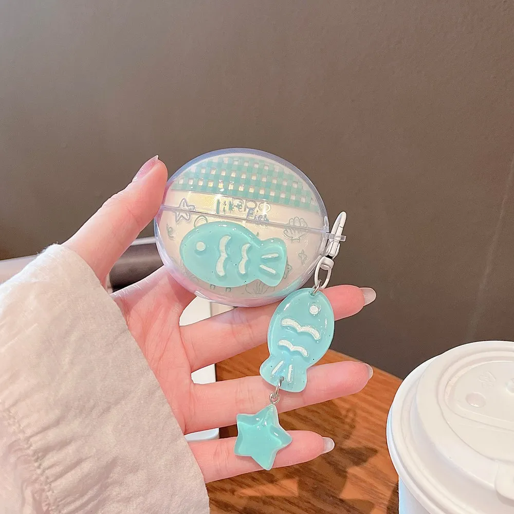 Cartoon Dog Star Butterfly Soft Case with Keychain - Earphone Protective Sleeve Cover Accessories