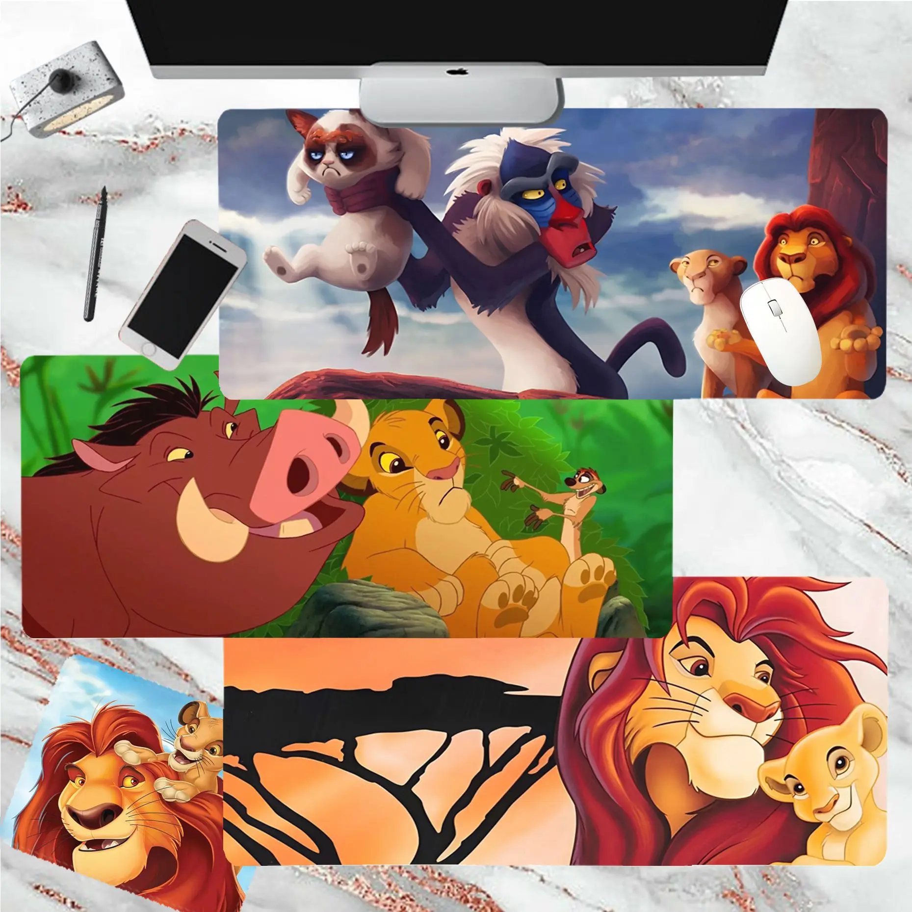

Disney Lion King Hot Large Gaming Mouse Pad XL Locking Edge Size For Keyboards Mat Boyfriend Gift