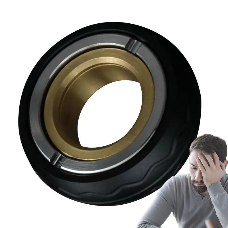 

Stainless Steel Fingertip Rings Fingertip Toy Mechanical Spinniing Jewelry with Groove Tread Removable Magnets Metal Bearing for