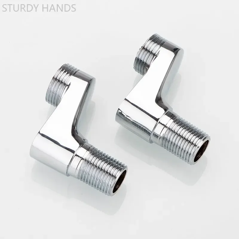 Shower Faucet Adapter 2Pcs Curved Foot Adjustable Solid Brass Wall Mounted Replacement