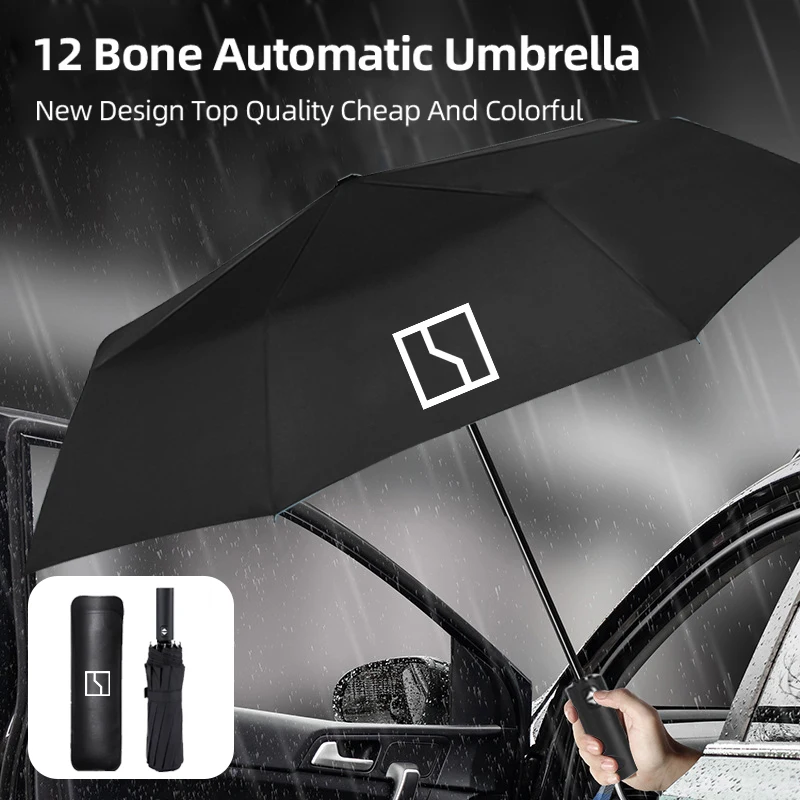 Car Folding Umbrella 12 Bone Automatic Sunshade Accessories Zeekr 001-009 X Krypton