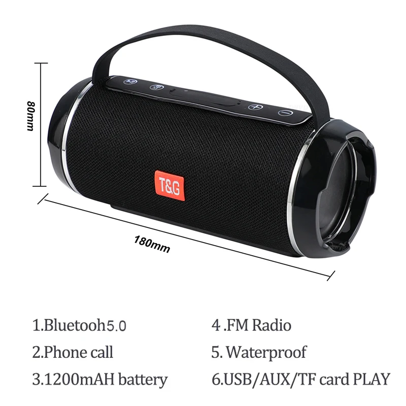 

TG116C 40W TWS Outdoor impermeabile portatile ad alta potenza altoparlante Bluetooth colonna audio Wireless Subwoofer Music Cent