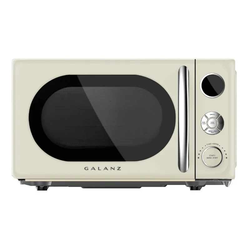 0.7 Cu Ft Galanz Retro Countertop Microwave Oven Yellow 700Watts 6 Power  Levels