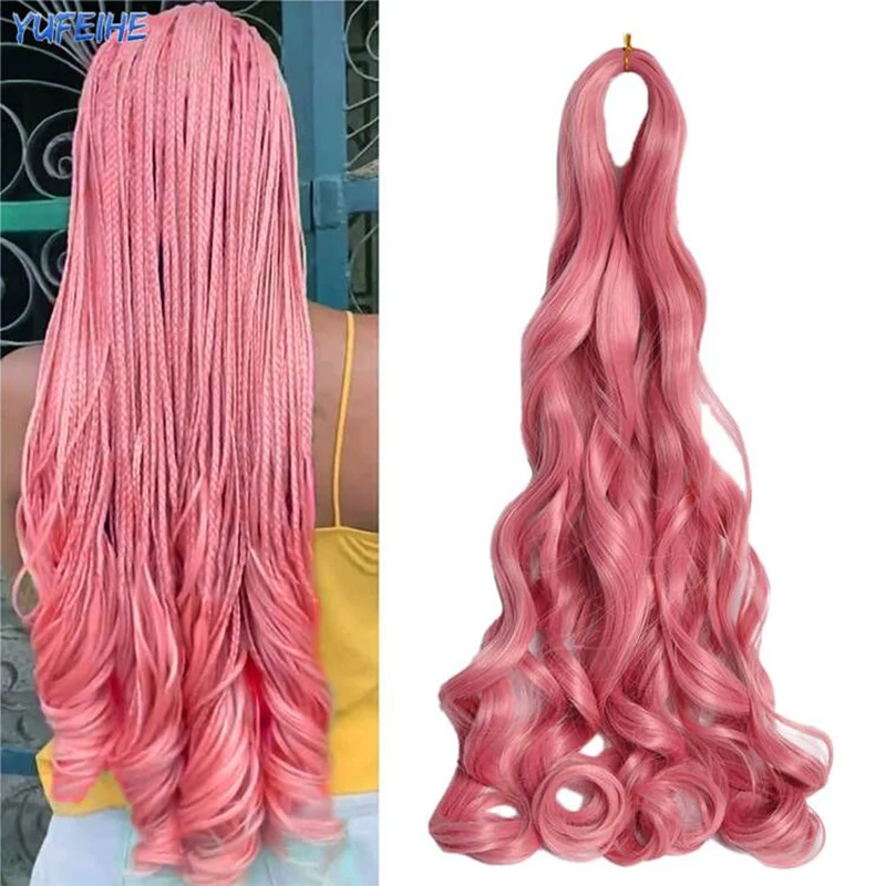 SpanishCurlyHairSyntheticLooseWaveBraidingHairExtensionsSpiral