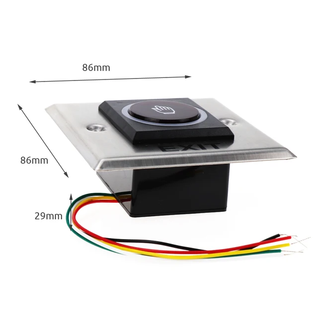 Door Exit Push Button Release Switch Opener NO COM NC LED light For Door Access Control System Entry Open Touch 5