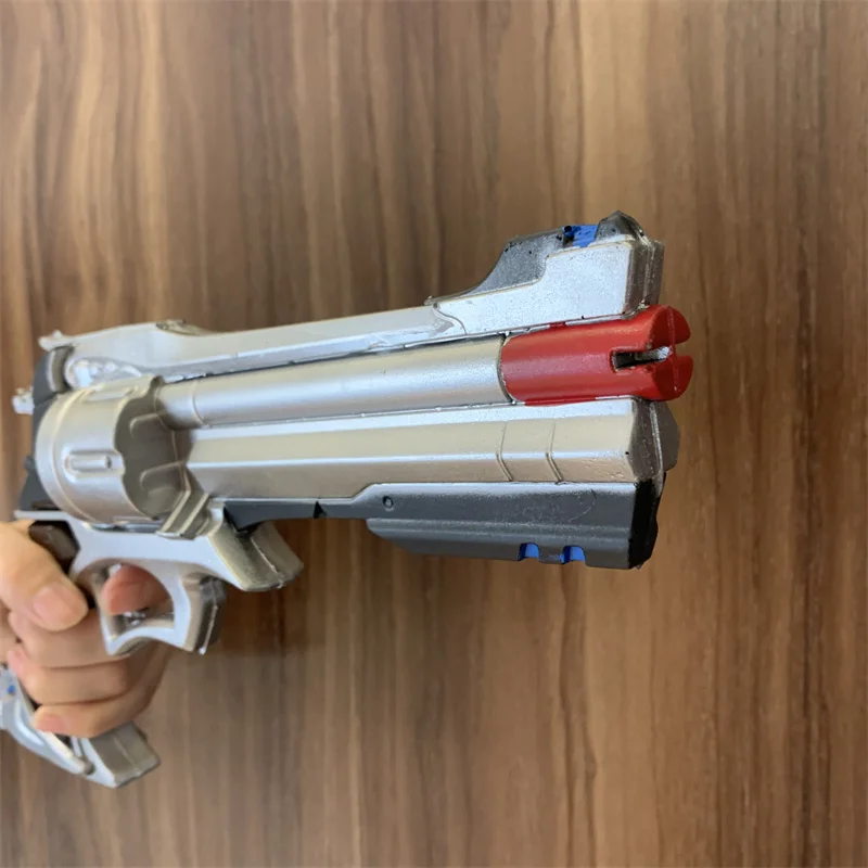 Game OW Cole Cassidy Revolvers Weapon Gun 1:1 Cosplay Safety PU Gift Outdoor Toy Rubber Soldier 76 D. va Tracer No Shooting