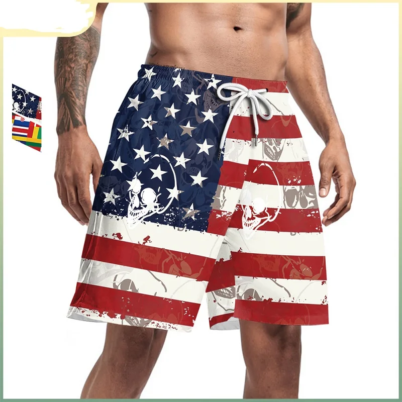 

B134-052 European and American New Summer Sports Men's Five Point Surfing Casual Beach Shorts