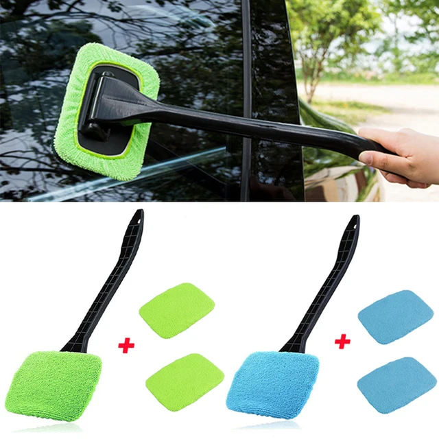 Auto Cleaning Wash Tool with Long Handle Car Window Cleaner Washing Kit Windshield Wiper Microfiber Wiper Cleaner Cleaning Brush 1
