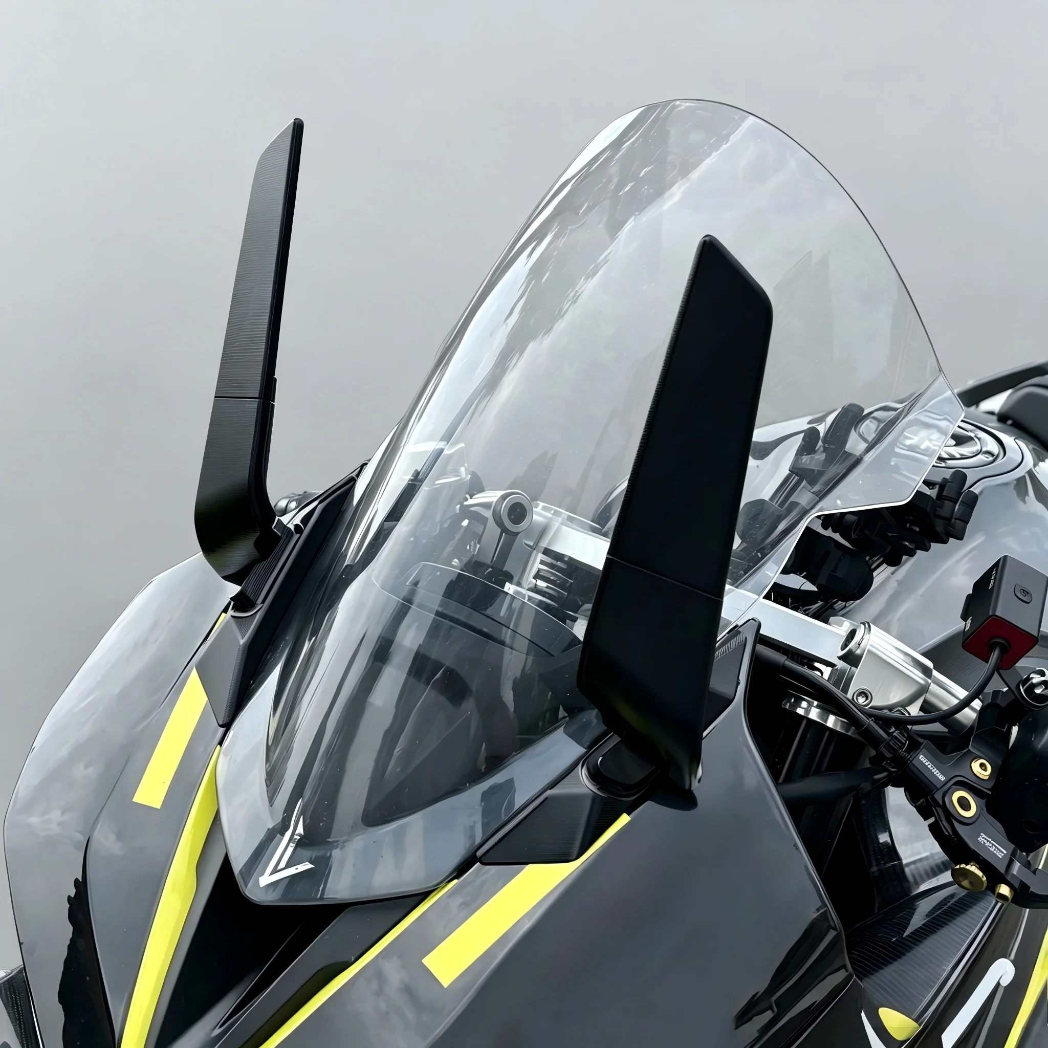 오토바이 스포츠 리어뷰 사이드 미러 윈드 윙 조절식 회전 키트 CNC 알루미늄 (데이토나 660 Daytona660 2024 2025 2026 용)