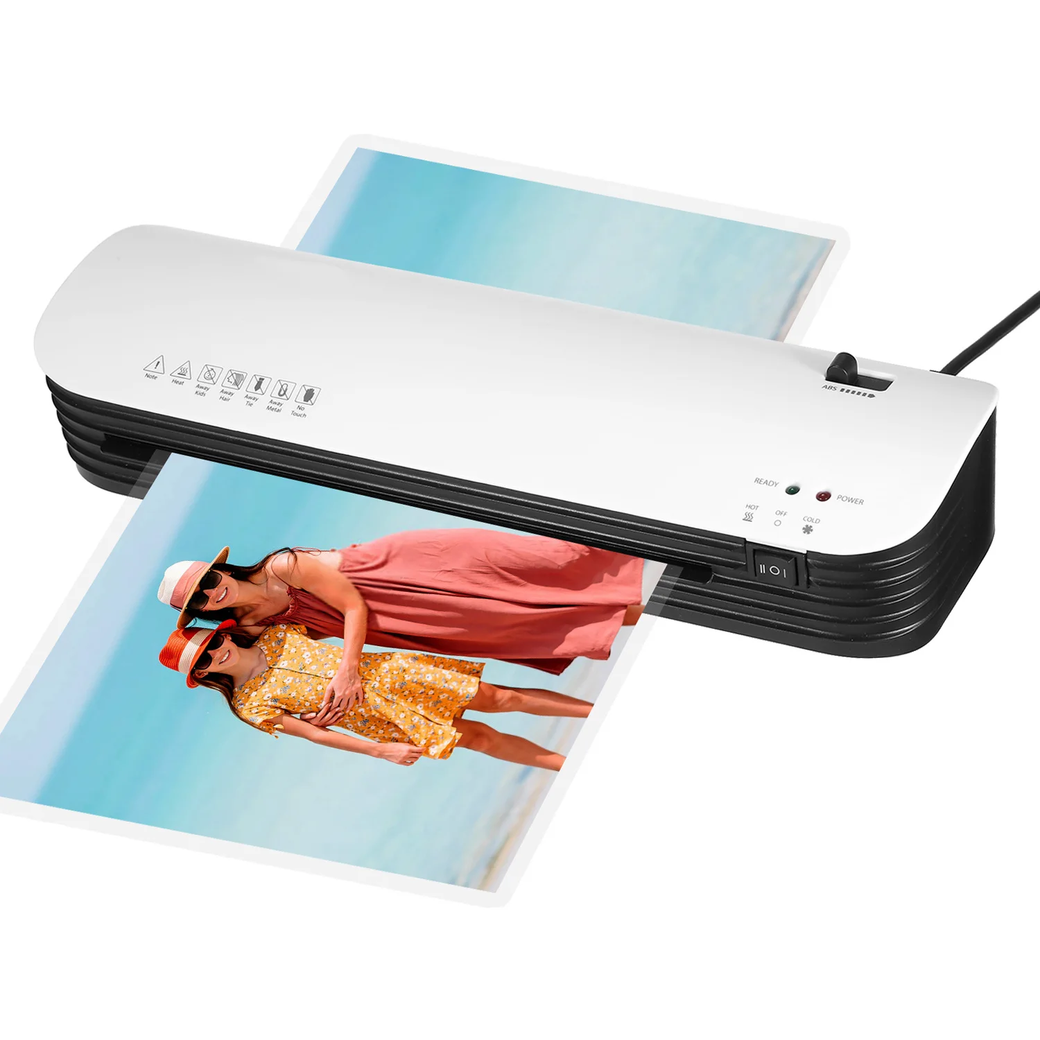 SL299 Laminating Machine A4 Size Hot and Cold Lamination 2 Roller System with 20 Laminating Pouches Paper Cutter Corner
